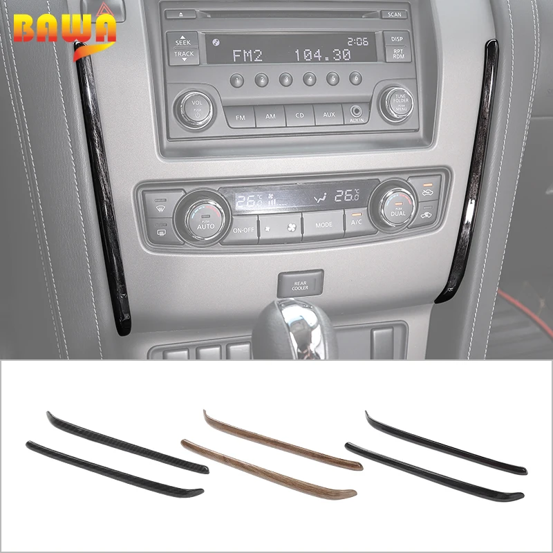 

BAWA 3 Цвета ABS интерьер автомобиля центральная консоль отделка панели приборной панели Обложка рамка для Nissan патруль 2017 UP Стайлинг автомобил...