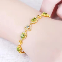 hi romantic women stone bracelet female 24k gold hand chain party friend birthday gift girl fine jewelry womens