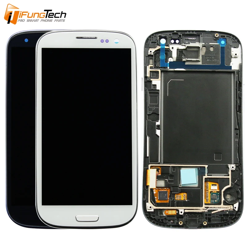 

AMOLED For Samsung Galaxy S3 i9300 i9300i i9308i LCD Display Touch Screen Digitizer Assembly With Frame For Samsung S3 Lcd