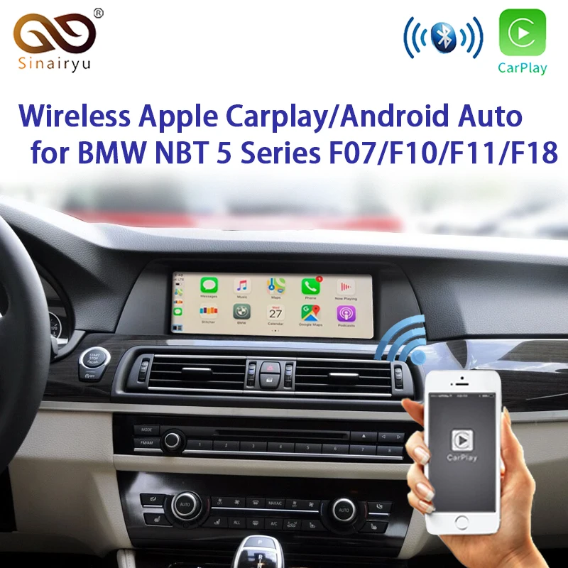 Sinairyu WIFI беспроводной Apple Carplay Airplay NBT 5 серии F07 F10 F11 F18 2013 2017 для BMW Car Play Android Auto Mirror IOS