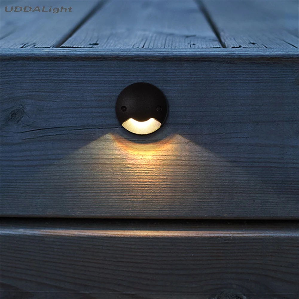 Лестничный светодиодный напольный 3 Вт подземный светильник 1 боковой ing Dia78 * H80mm