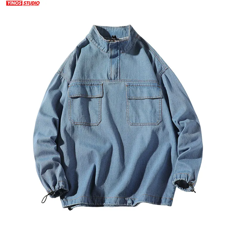 Прямая поставка 2020 Осенняя уличная джинсовая куртка однотонные ветрозащитные