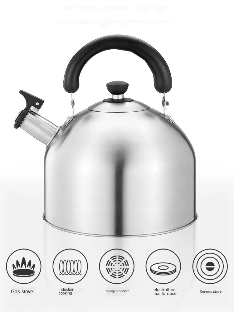 

Бытовой чайник-свисток из нержавеющей стали, чайник большой емкости, универсальная Индукционная газовая плита для приготовления пищи