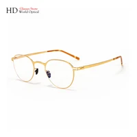 titanium ultralight retro oval eyeglasses for mens and womens myopia optical reading glasses frame graduate prescription lens