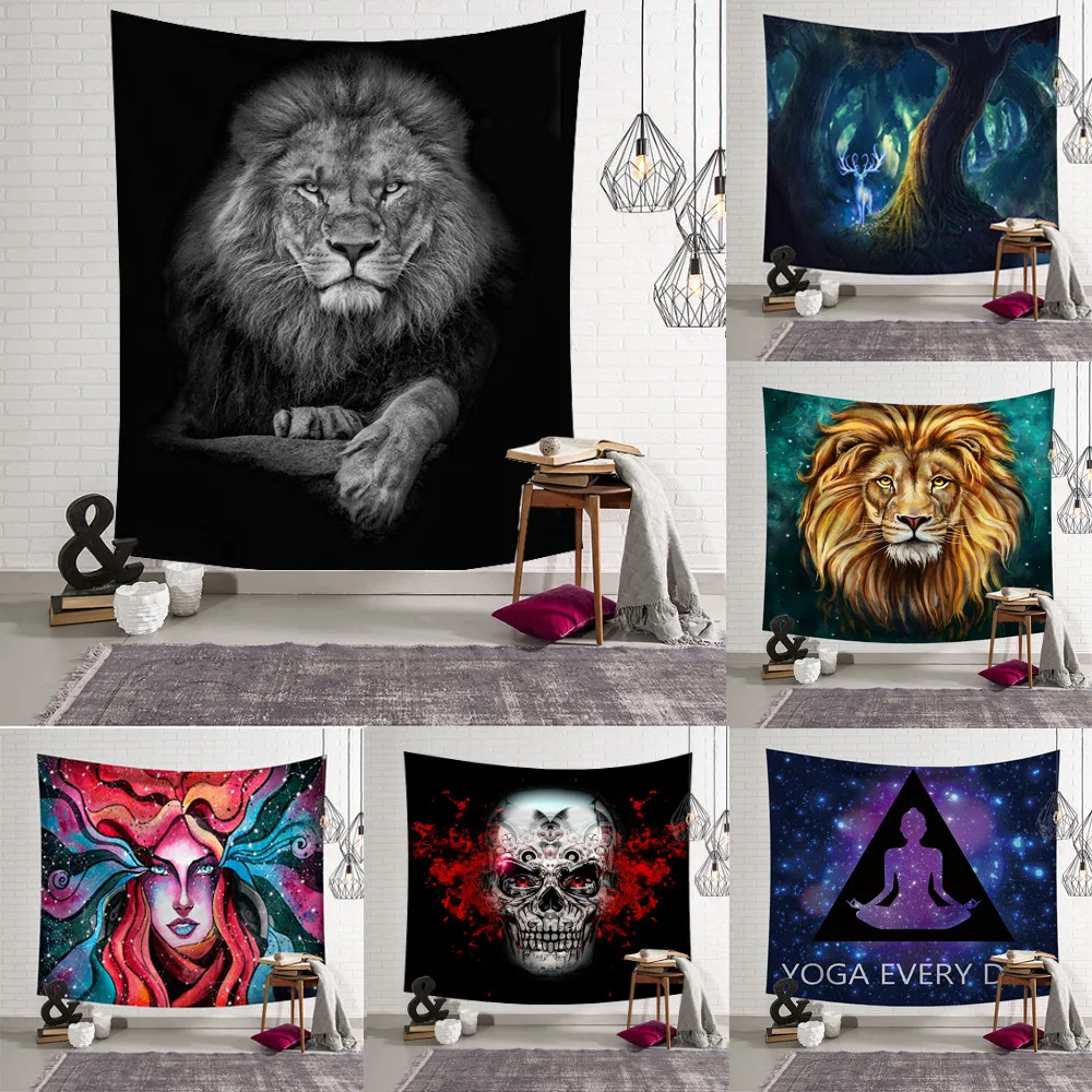 Настенный Гобелен мандалы с геометрическим рисунком индийский этнический ковер