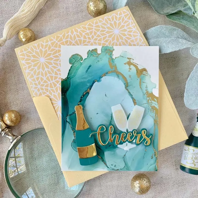 Обезьяна винный стакан металлические штампы и для вырезания трафарет