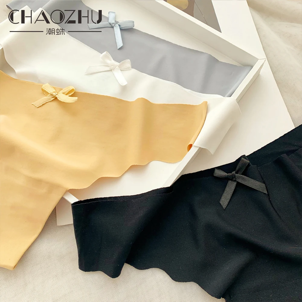 

CHAOZHU Cool Ice Silk Leopard Women Thong Rose Neon Sexy Lady One Piece Seamless Gym Invisible Quality G String Female