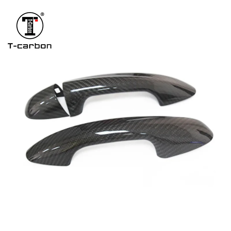 

For New Mercedes-Benz Carbon Fiber Auto Door Handle Knob Exterior Trim Covers for Benz C E S Class W205 W213 W222 GLC CLS 2015+