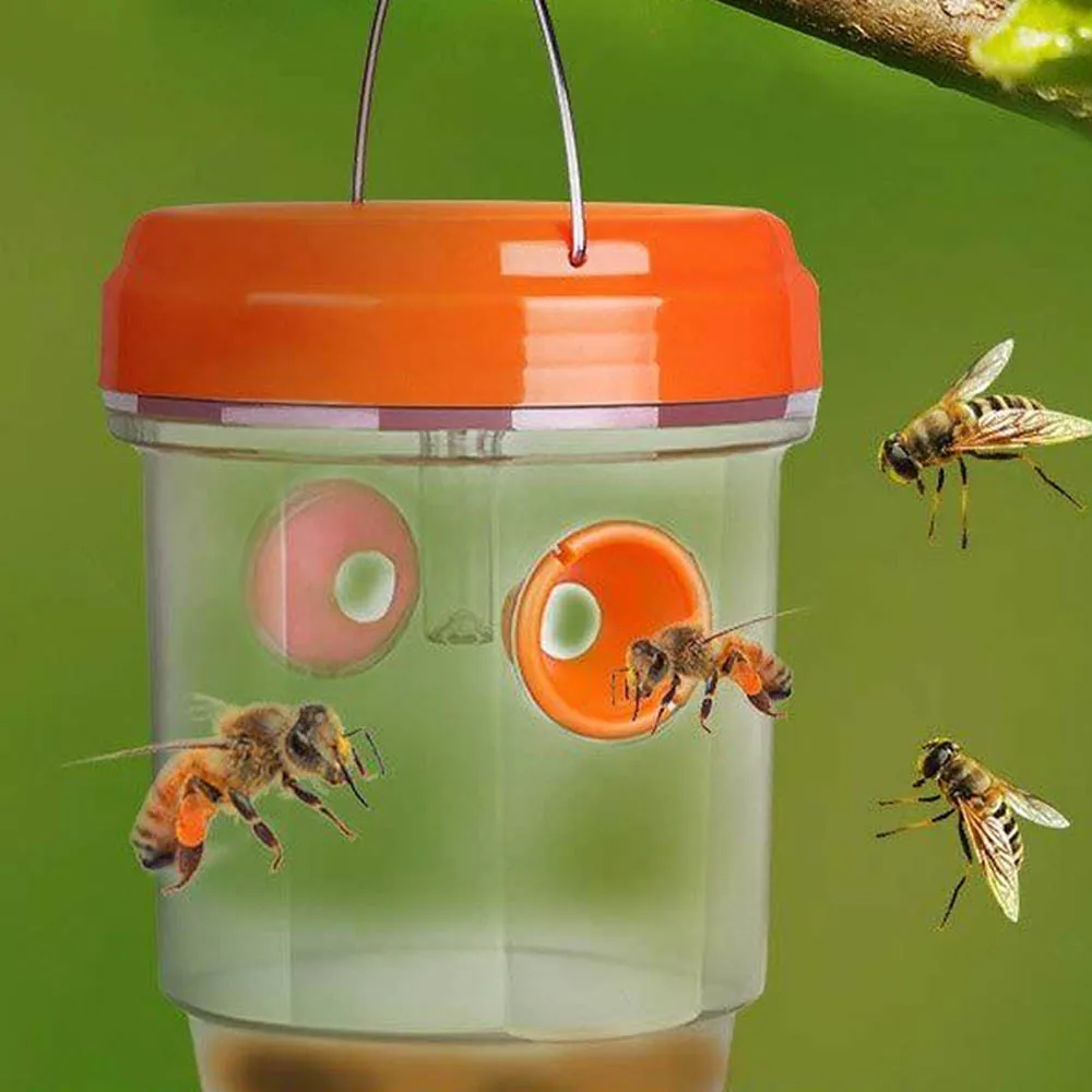

1PC Solar Powered Bee Trap Wasp Trap Fly Flies Insect Bug Honey Pots Hanging Honey-Trap Catcher Killer Pest Control Tool