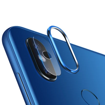Защита для экрана камеры для Xiaomi mi 8 mi 8 стеклянная пленка+ металлическое защитное кольцо для объектива чехол для Xiaomi mi 9 mi 9 9SE 9 SE mi x 3 mi x3 - Цвет: Blue with Glass