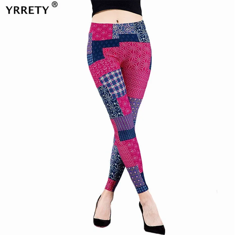 

YRRETY High Waist Leggings Push Up Sport Women Fitness Running Gym Pants Patch Stitching Printing Pattern Skinny Plus Size XXL