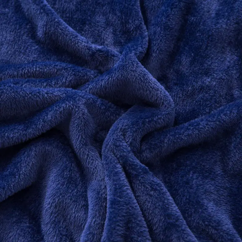 

320g Soft Warm Raschel Blanket Winter Sheet Solid Color Bedspread Mechanical Wash Flannel Blankets Portable Car travel blanket