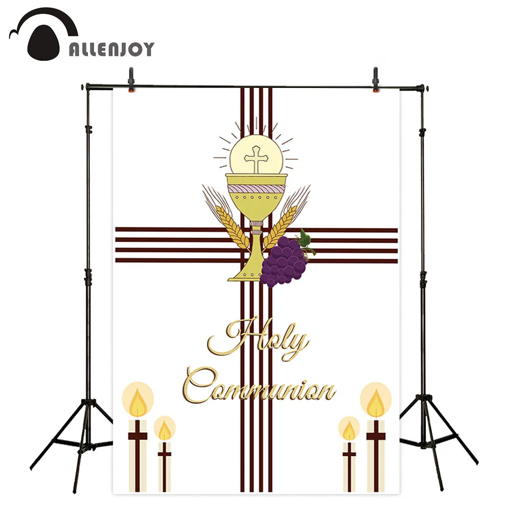 Allenjoy фон для фотосъемки Первого Святого комсоюза крестины виноград украшения