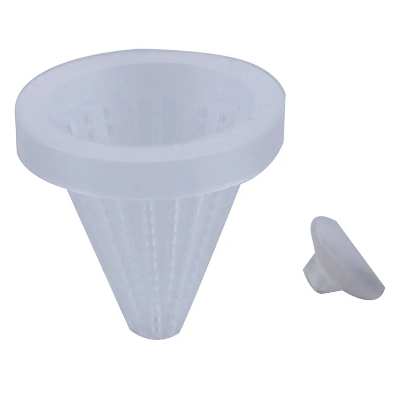 Аквариум Корм для аквариумных рыбок подачи присоски Пластик белый Воронка