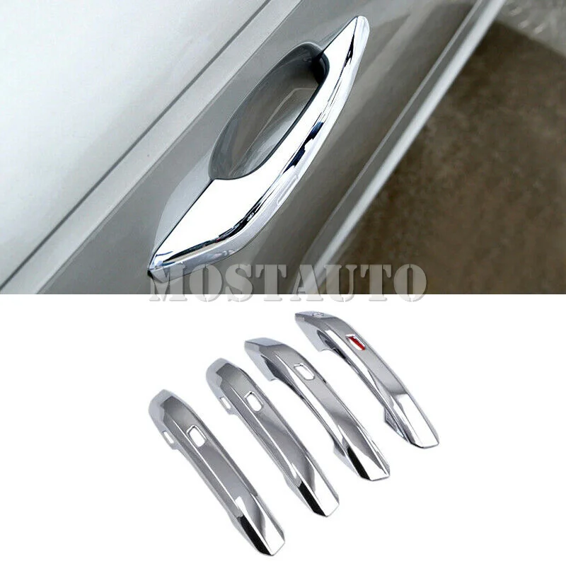

For Audi A4 B9 4dr Sedan 2016-2017 ABS Chrome Side Door Handle Cover Trim 4pcs