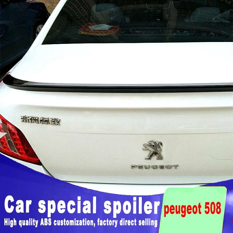 Высококачественный спойлер из АБС пластика для peugeot 2010 508 2015 заднего багажника