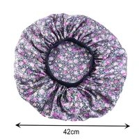 extra large new womens printed satin silky bonnet nightcap sleep cap solid color elastic head wrap cover for curly springy hair