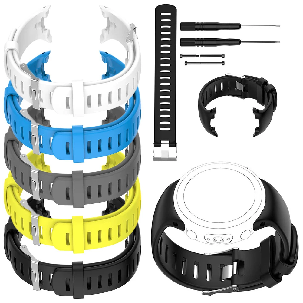 

Silicone Replacement Watch Band for suunto d4i Watch Strap Wristband For SUUNTO D4 D4i Novo Dive Computer Watch With Tool Kits