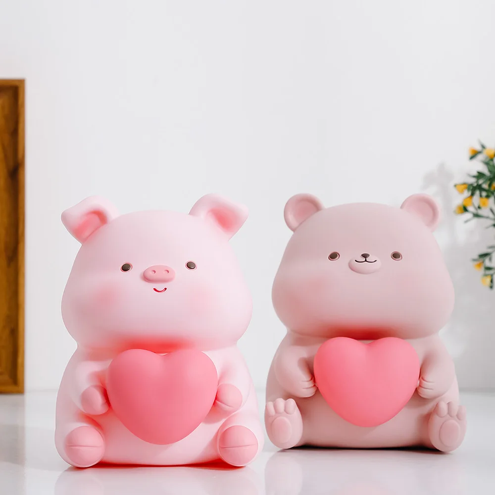 Статуэтка милой розовой свиньи статуэтка поделка фигурка украшение миниатюры