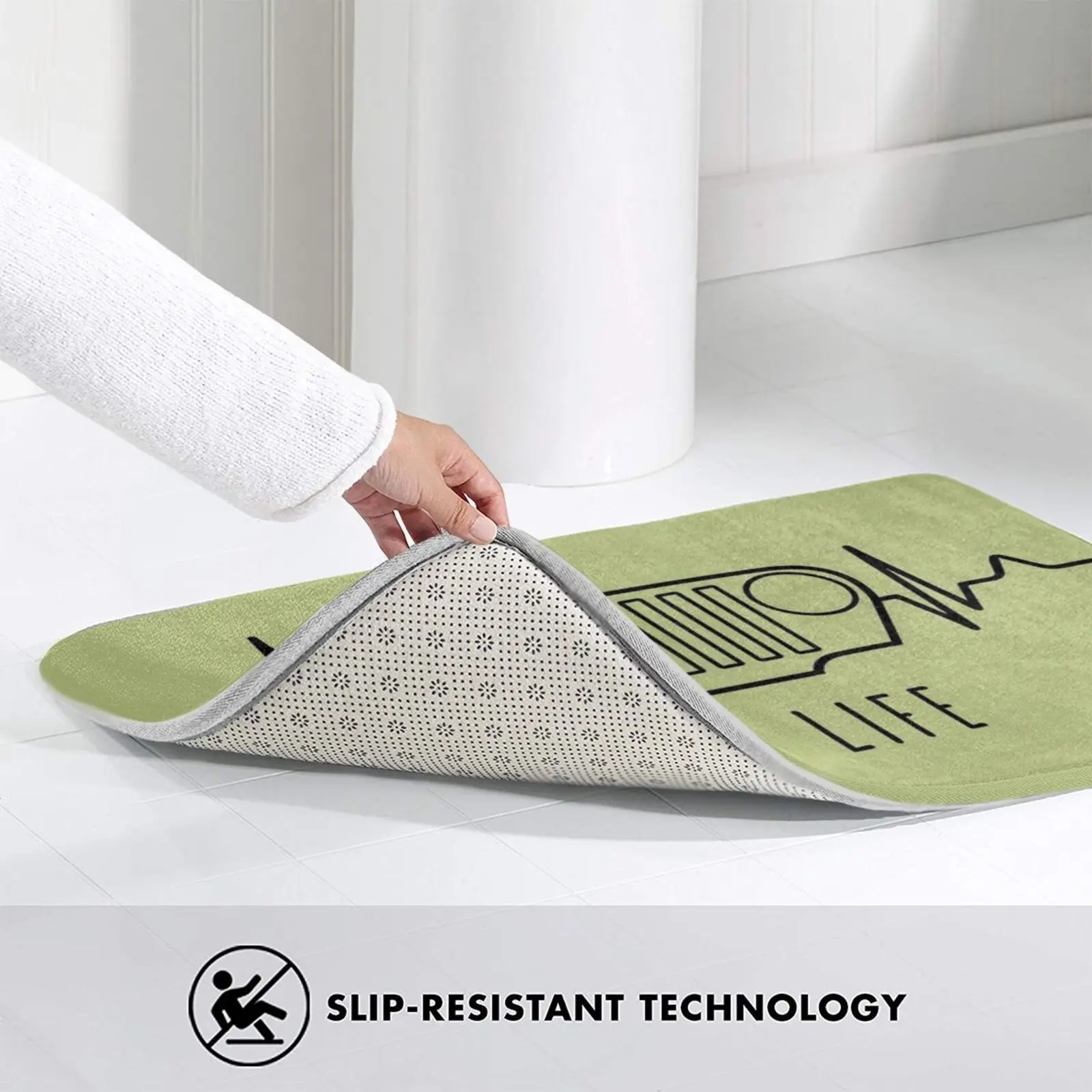 Life черный мягкий домашний Противоскользящий коврик для всей семьи ковер езды по