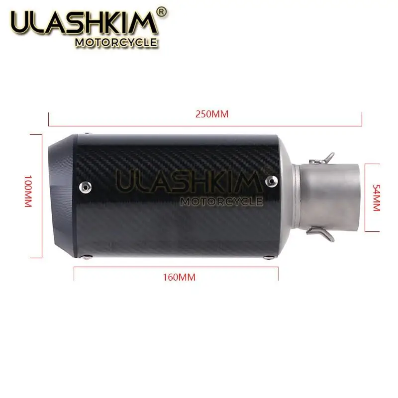 

Motorcycle Full System Carbon Fiber Escape Middle Pipe Exhaust Slip On For yamaha FZ09 MT09 MT-09 FZ-09 2014-2017 Not for Tracer