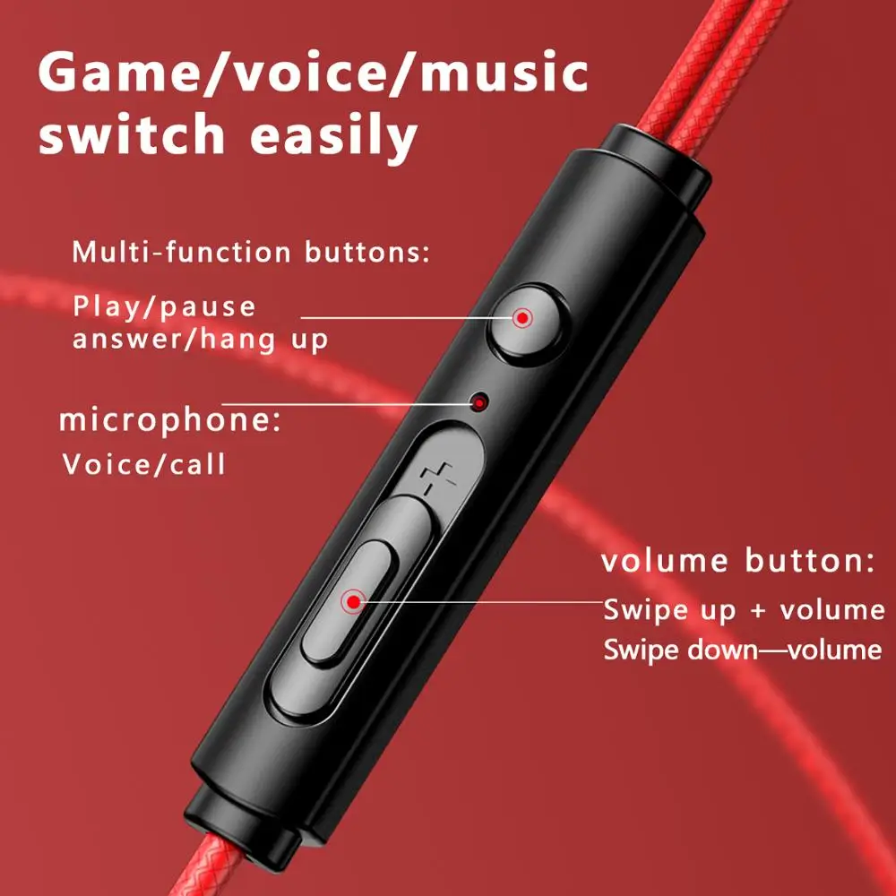 

Dual Detachable Microphone Gaming Headset with Microphone Soft Silicone 3D Earbuds 1.2m Wired Earphone for Handheld Game Players