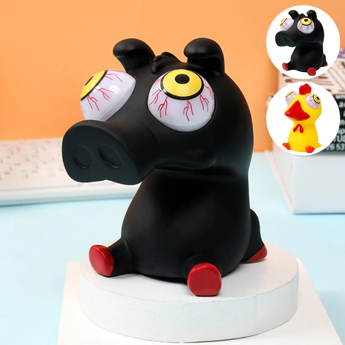 

Виниловая игрушка-сжималка с цветсветильник Том, большая Расслабляющая игрушка-антистресс, мультяшная игрушка-сжималка с животными, игруш...