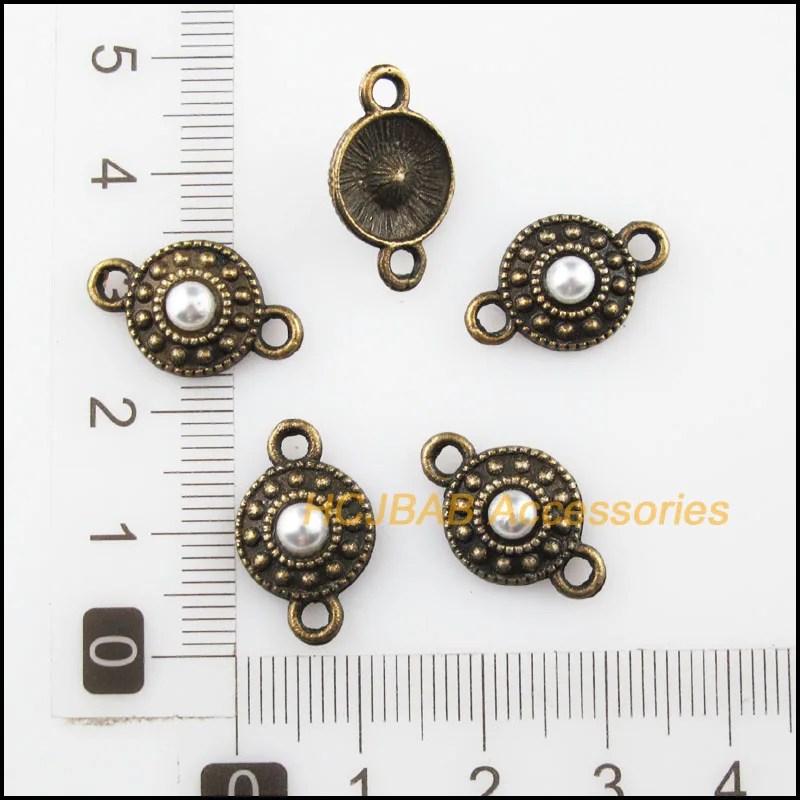 30 шт. состаренная бронза Цвет челый акриловый круглый цветок подвески