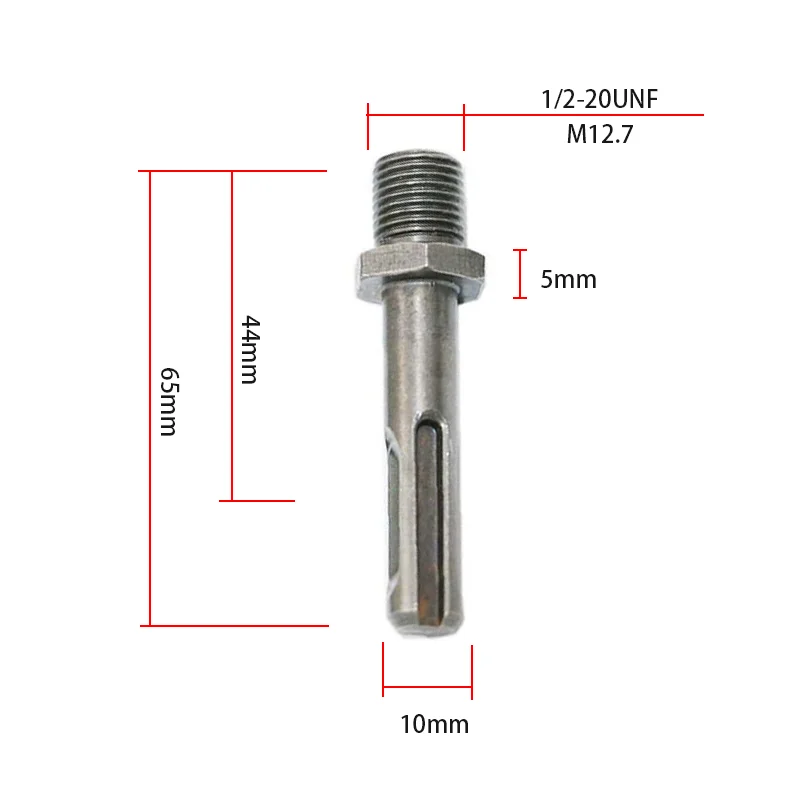 Адаптер для быстрой смены резьбы 1/2 20UNF ударного гайковерта SDS Plus / Hex Socket Square Female