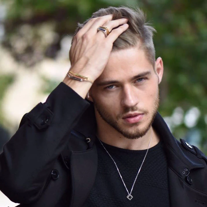 Модный ожерелье куб для мужчин из нержавеющей стали Простой полый кулон мужские