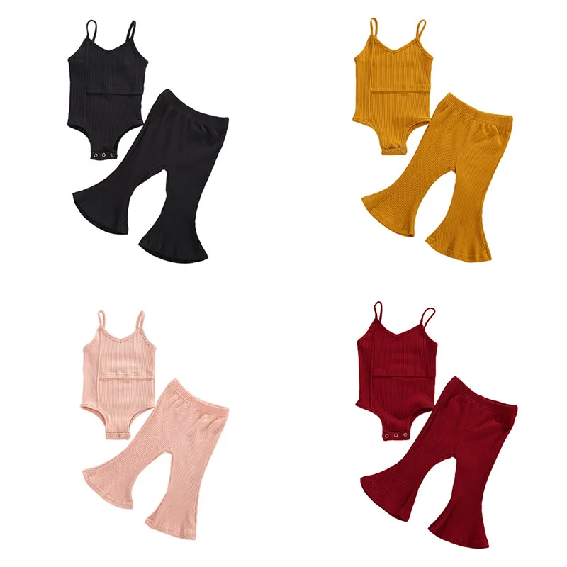 2 шт./компл. летняя одежда для маленьких девочек комбинезон без рукавов