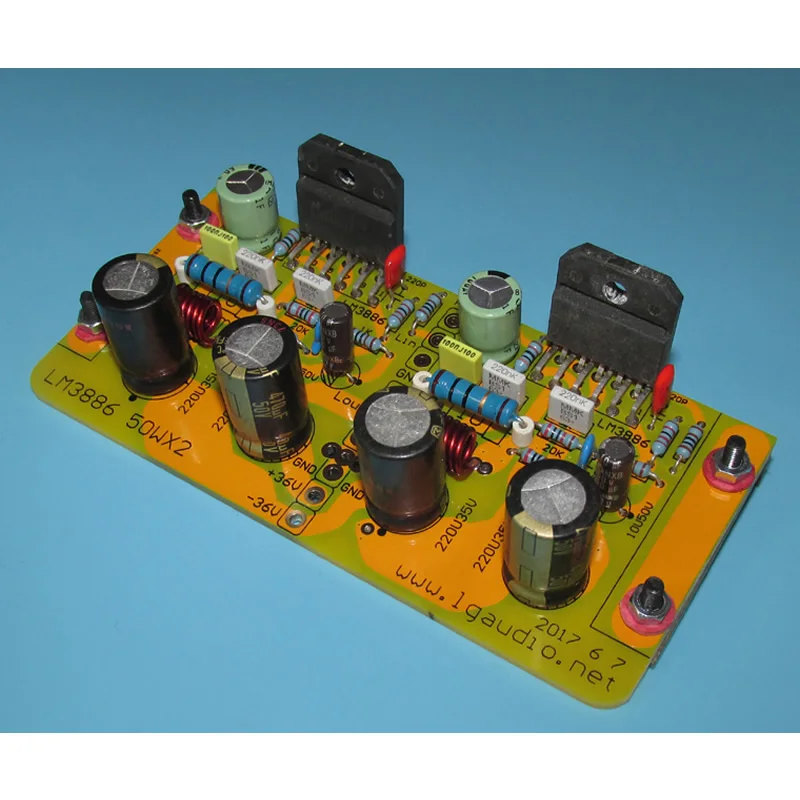Luge LM3886 65WX2 Плата усилителя мощности США-сделано усилитель оснащен LG185E + -36V DC