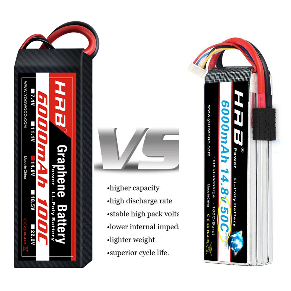 2 шт. графеновая литий-полимерная батарея 14 8 в 6000 мАч с разъемом EC5 для