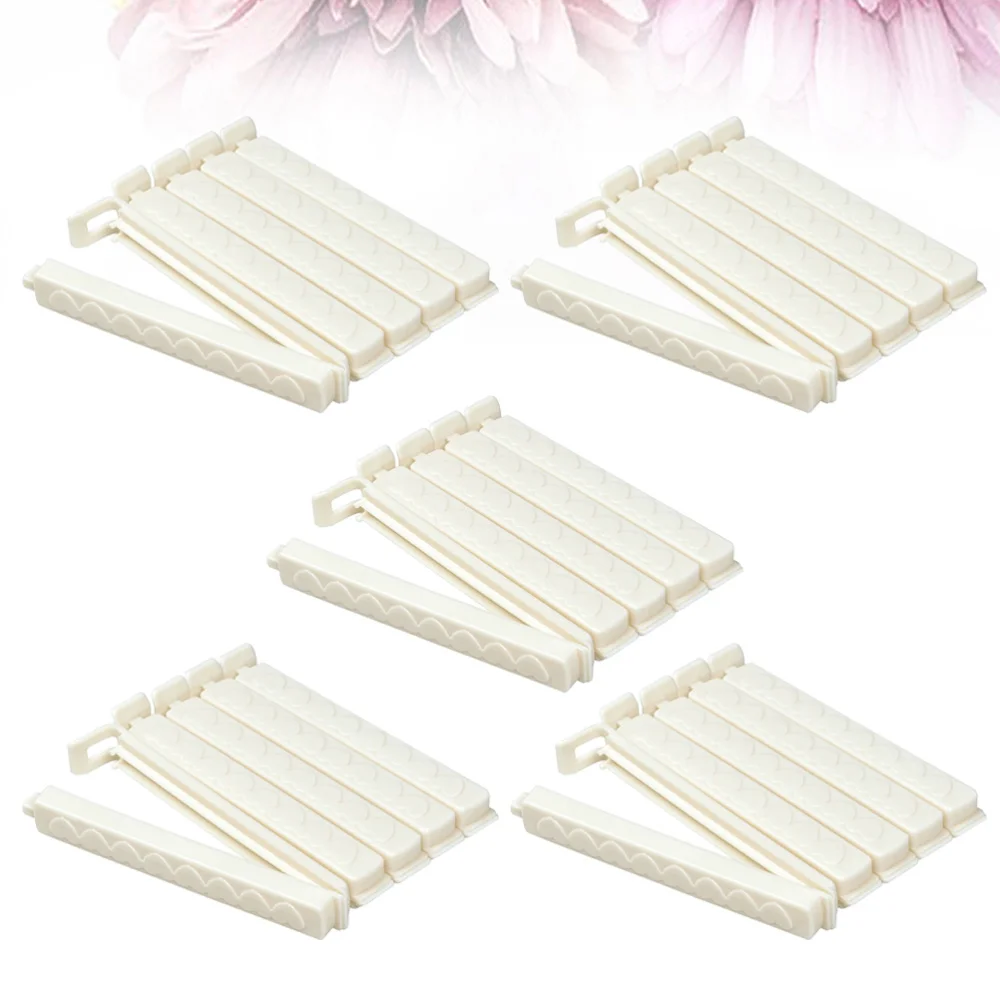 

25PCS Creative Clamps Portable Food Sealing Clips Mini Food Bag Clips Snack Bag Sealers (Ivory)