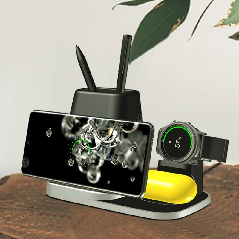 

10W Wireless Charger Stand Holder for samsung-Galaxy Watch/Buds Mobile Phones 45BA