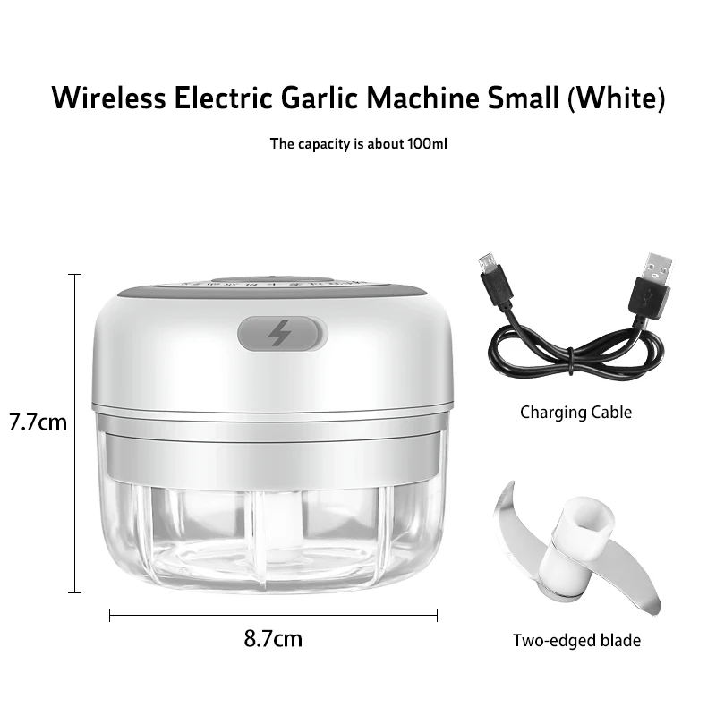 Электрическая чеснока давилка мини-USB зарядка беспроводная пресс-измельчитель