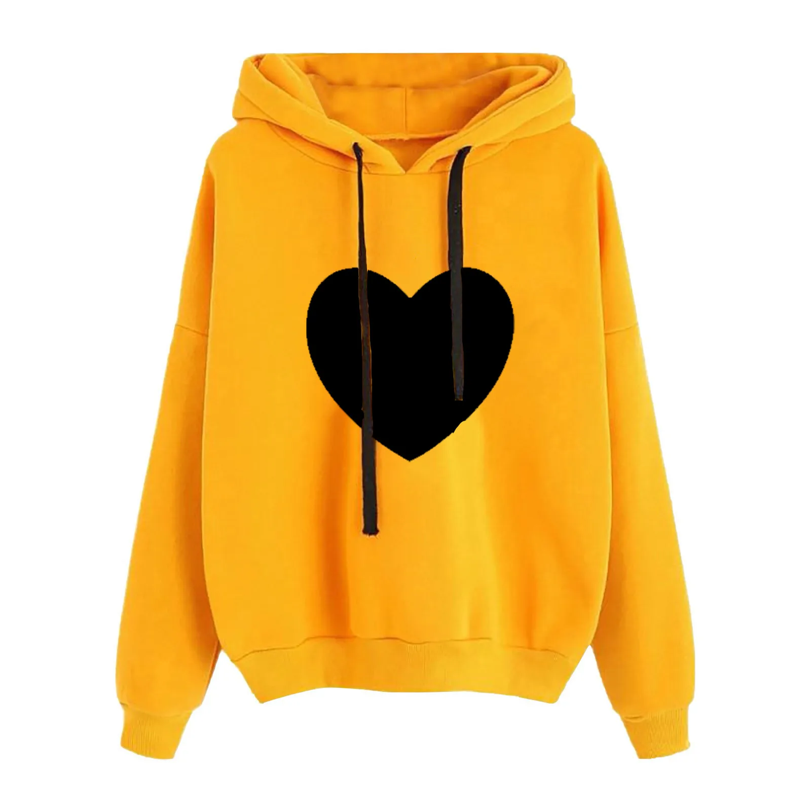 

1043 Women's Autumn Winter Hoodie Sweatshirt Pullover Long Sleeved Comfortable Tops Sweatshirt Five Styles Solid