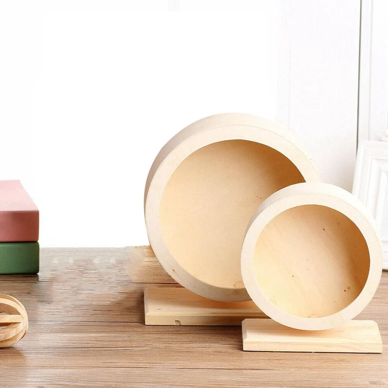 Деревянный бесшумный роликовый хомяк для бега колесо упражнений мышь еж