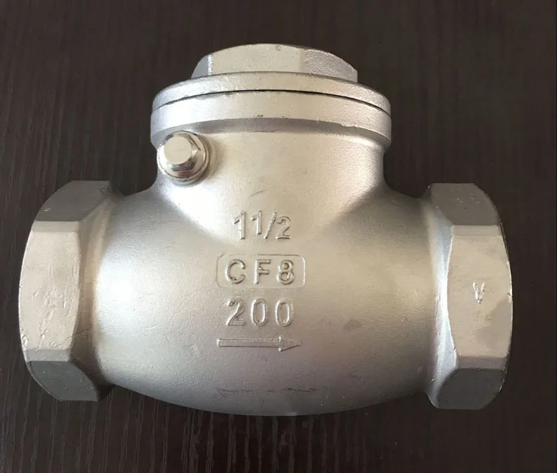 Поворотный обратный клапан с резьбой BSPT 3/4 дюйма DN20 PN16 фунт/кв. Дюйм из