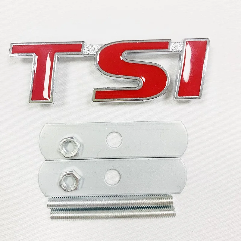 Логотип TSI 3D наклейки на переднюю решетку автомобиля Металлическая Эмблема для T4