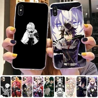 fhnblj seraph of the end anime phone case for iphone 11 12 13 mini pro xs max 8 7 6 6s plus x 5s se 2020 xr case