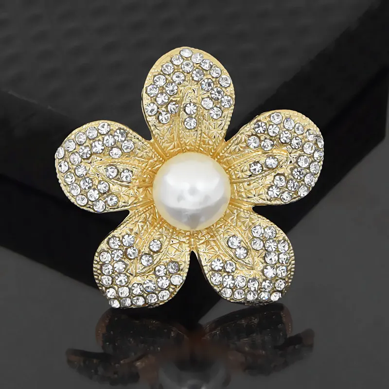 Женская Винтажная брошь в виде цветка черная Брошь-заколка на шарф новый дизайн |