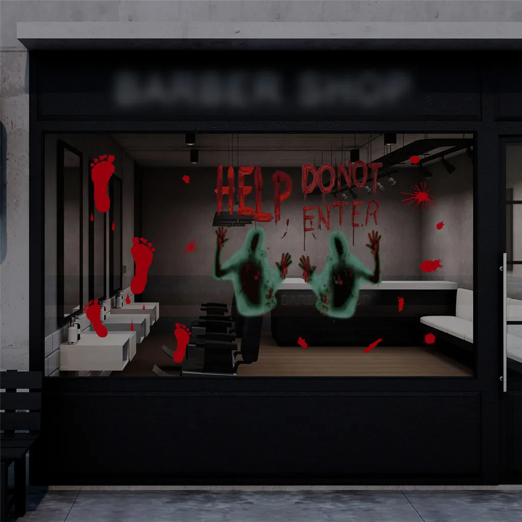 2 шт. помощь зомби не входите в стену наклейка для ног домашняя комната с принтом