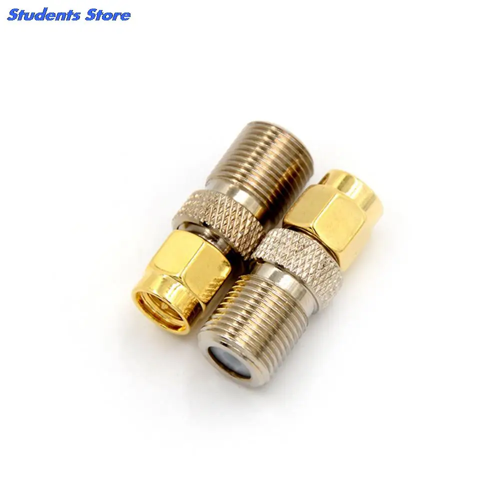 1Pcs F Type Female Jack To SMA Male Plug Straight RF Coaxial Adapter Connector Convertor Gold Tone | Электроника