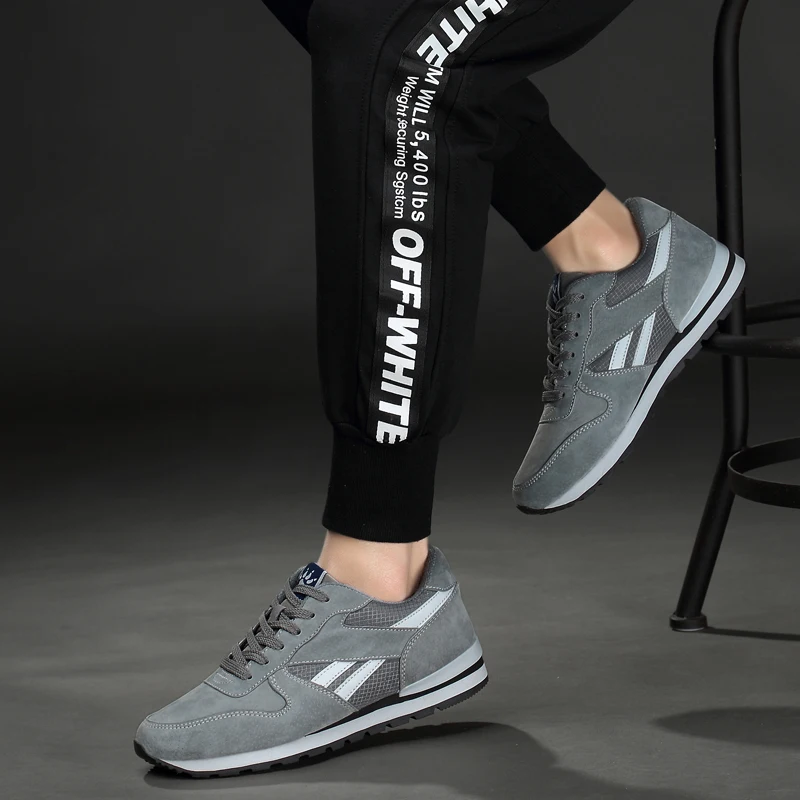 Мужские кроссовки из натуральной свиной кожи Уличная обувь для тренировок на