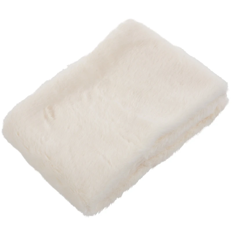 Женский шарф из искусственного кроличьего меха на осень и зиму белые Шарфы |