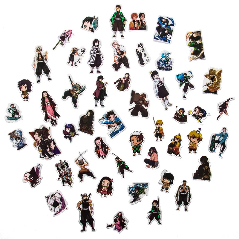 

50 Anime Demon Slayer Cartoon Graffiti Stickers Travel Luggage Phone Guitar Fridge Laptop Kid Toy Waterproof Sticker