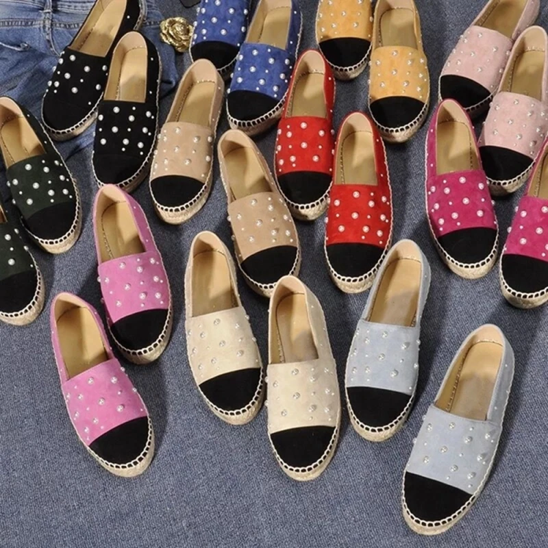 Роскошные женские лоферы на плоской платформе элегантные эспадрильи из