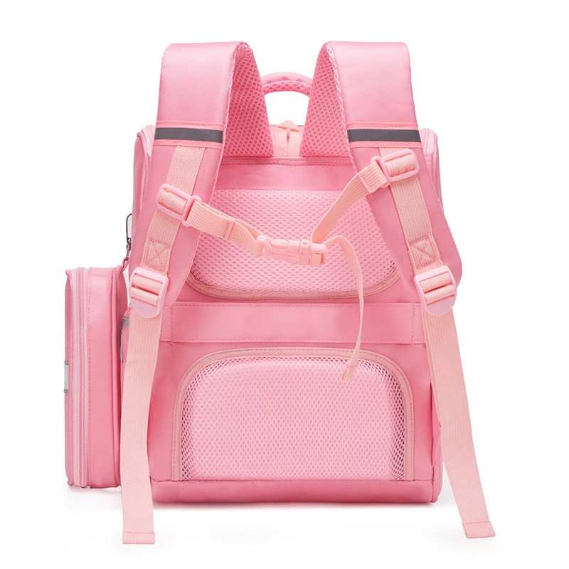 1-3 grade children nylon waterproof orthopedic primary school bag for girls backpack kids cartoon printing  book bag