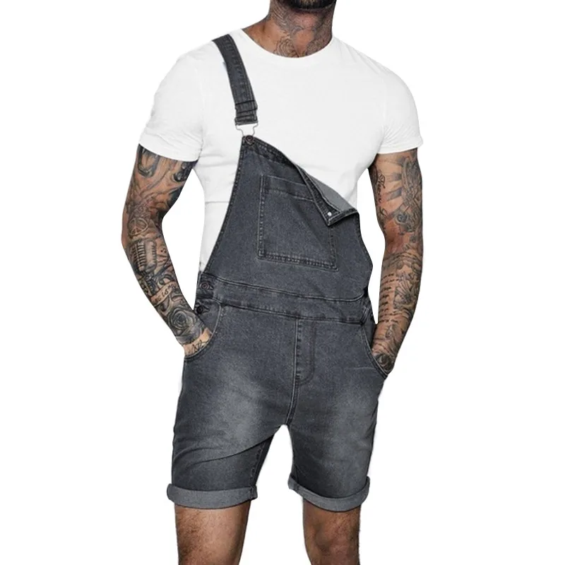 

Jumpsuit Suspender Pants Street Shorts Denim DSA Denim Men Hi Bib Workwear Fashion with Rompers Pocket Overalls Summer Jumpsuits